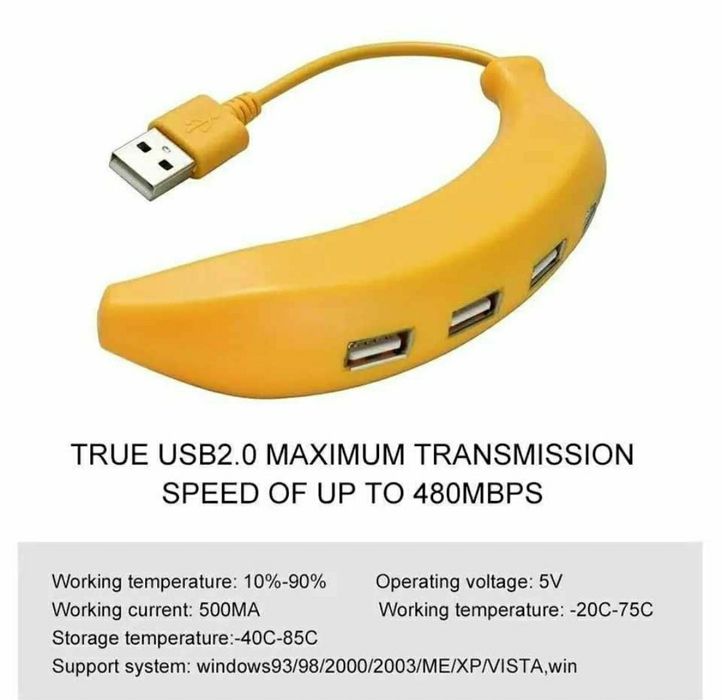 Usb концентратор на 4 usb порта. Тройник.