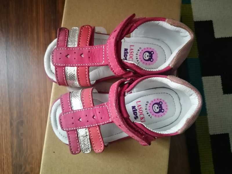 Sandałki/sandały skórzane Lasocki, r. 21