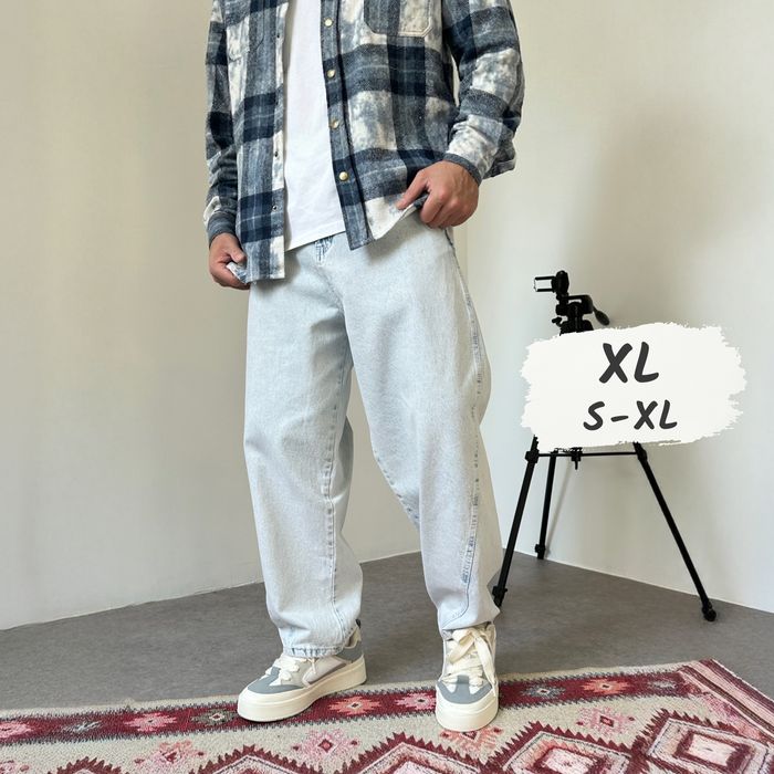 Джинси чоловічі широкі банани, balloon jeans, штани балони реп | Джинсы широкие мужские, штаны бананы, джынсы беги 90 х rap sk8 | Розмір XL
