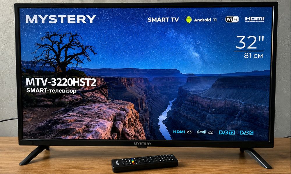Телевізор Mystery 32” Smart TV Android 11 Wi-Fi HDMI