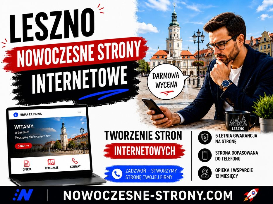 Nowoczesne Strony Internetowe | WordPress z 5-letnią Gwarancją | Opieka Stron 12 miesięcy