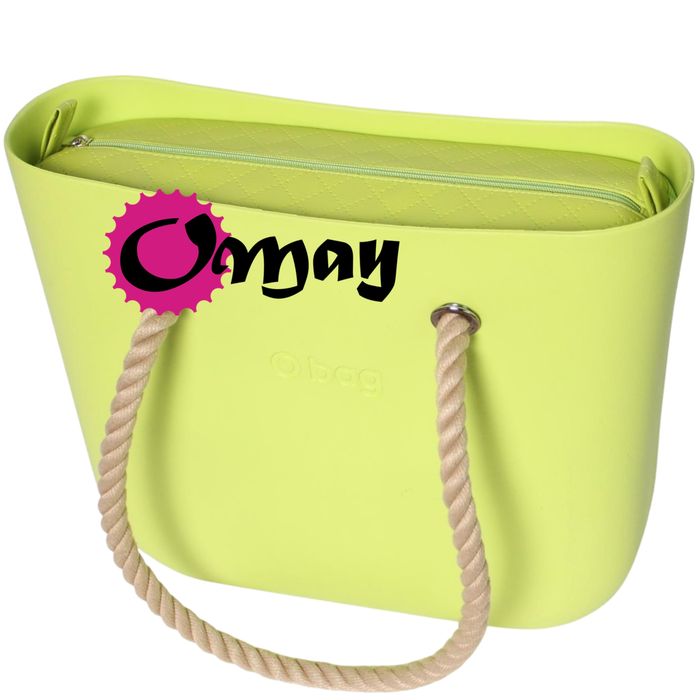 organizer do OBAG MINI eko skóra pik limonkowa zielony wkład OMAY
