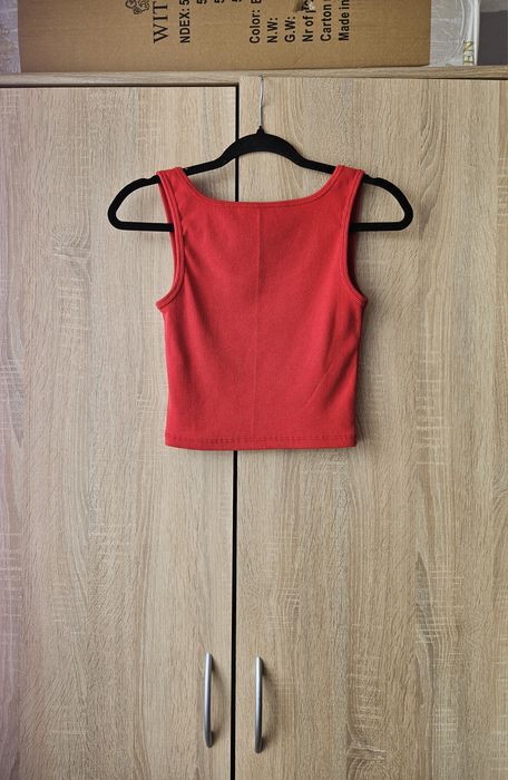Czerwony crop top Mickey Mouse Disney S/M