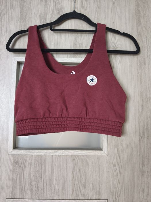 Burgundowy top sportowy Converse r. M