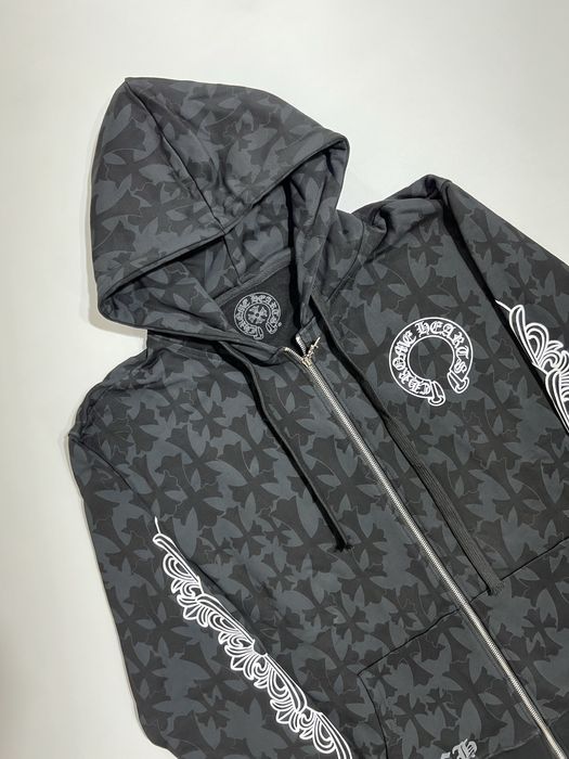 зип худи Chrome Hearts zip-hoodie monogram black