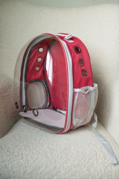 Рюкзак-переноска для котів невеликих собак прозорий панорамний тварин