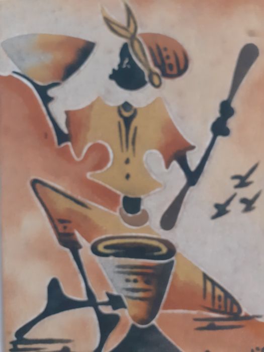 Pintura em areia do Senegal