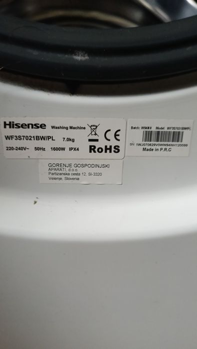Pralka hisense używana
