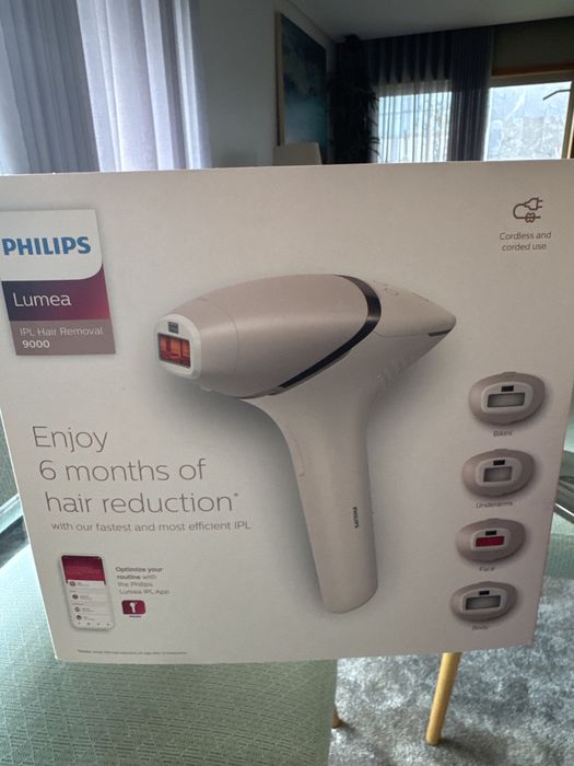 Depiladora de luz pulsar Philips 9000