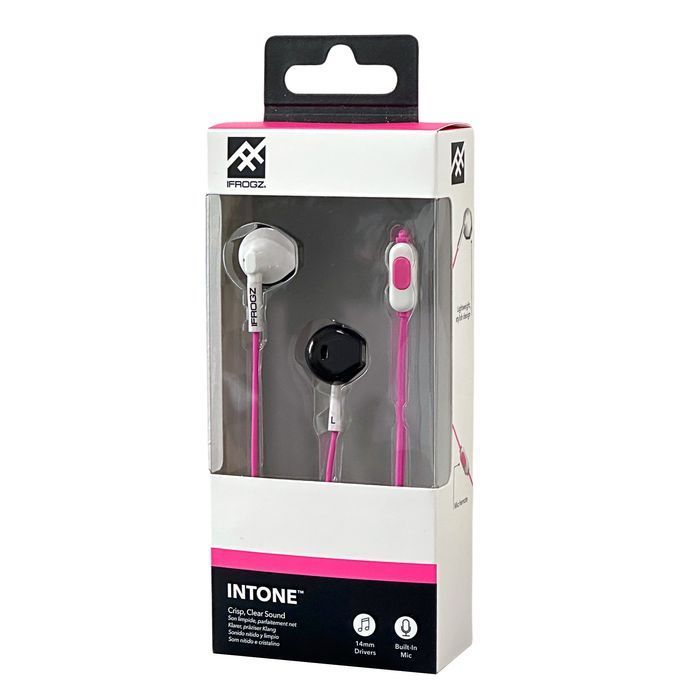 Słuchawki przewodowe iFrogz InTone z mikrofonem mini Jack 3.5mm różowe