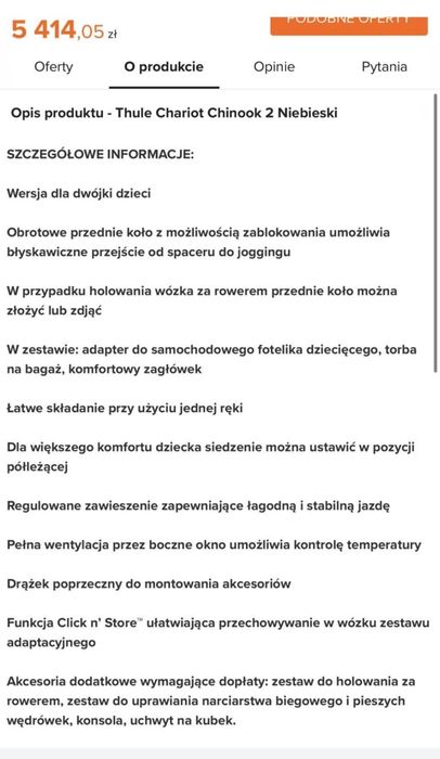 Thule przyczepka chariot 2 osobowa