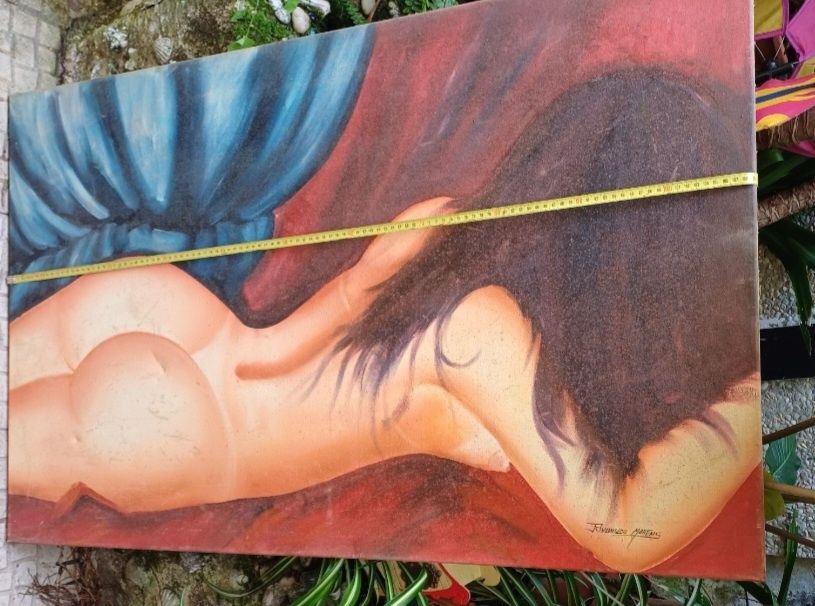 Quadro, tela grande mulher