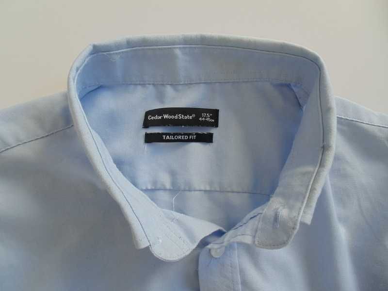 Cedar Wood State błękitna koszula męska z krótkim rękawkiem XXL