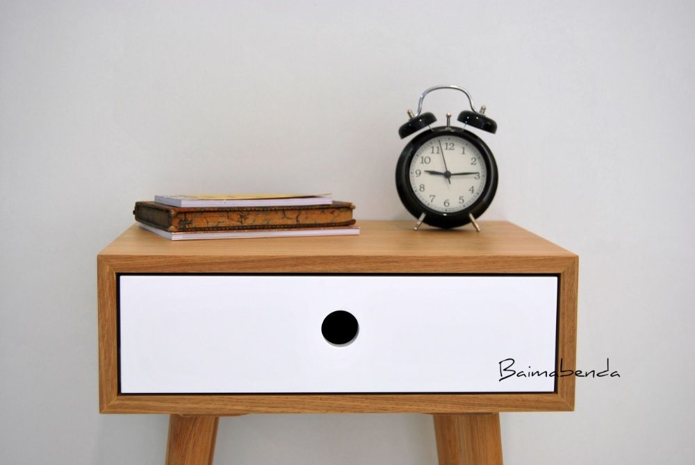 Par de Mesas de Cabeceira retro vintage estilo nordico