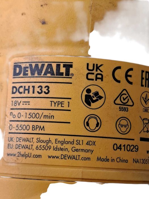 Młotowiertarka akumulatorowa Dewalt DCH133