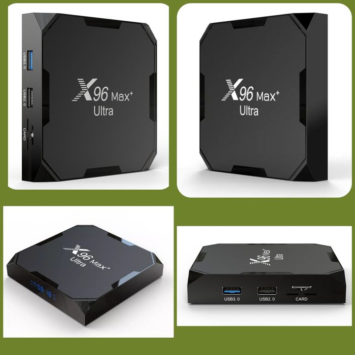 ТВ приставка X96 Max+ plus Ultra 4 ядра 4-32/64Гб Android 11 СМАРТ ТВ