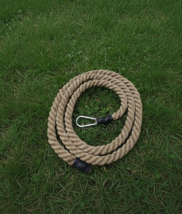 Lina treningowa 2,5m 250cm do pociągania wspinania ćwiczeń crossfit crosstrening fitness fit  jutowa 40mm