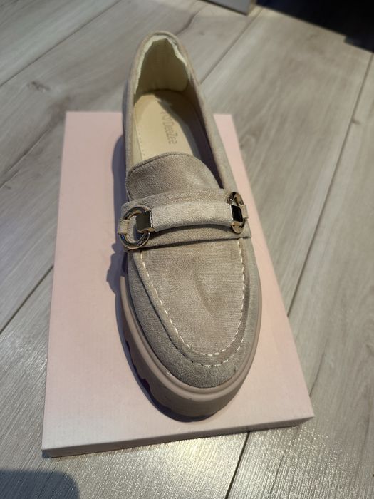 Mokasyny beżowe rozm 38