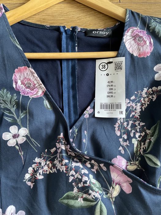 Kopertowa sukienka w kwiaty Orsay r.38
