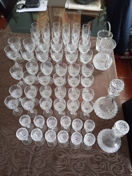 Serviço cristal d'arques anos 80
