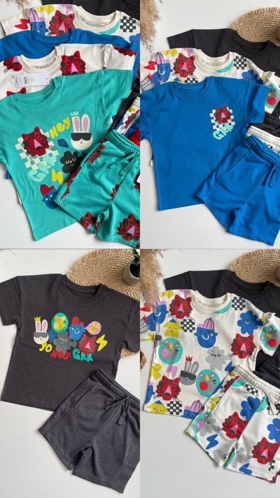 Літні костюми, набори, футболка і шорти, піжами Next, George, H&M