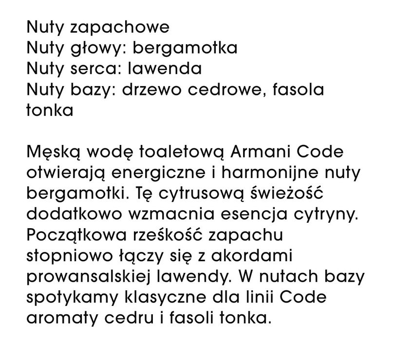 Giorgio Armani Code edt 75 ml Cena Ostateczna