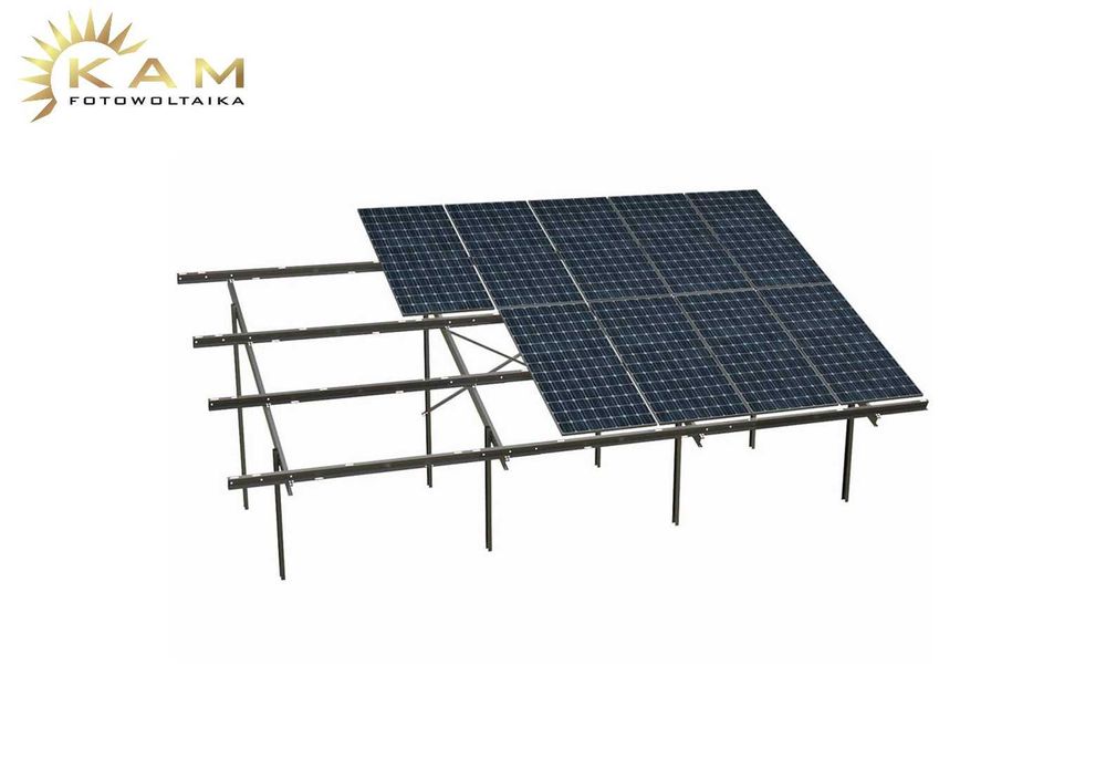 konstrukcja na Grunt 2x4  Fotowoltaika