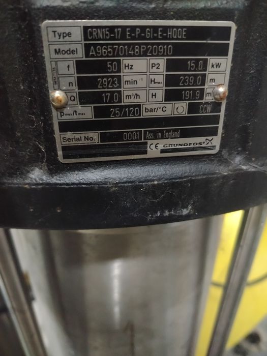 Pompa Siemens grundfoss 15 kw cr15 cr17 cr 16  ciśni