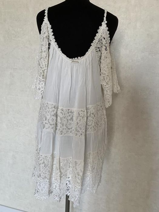 Guess пляжна біла сукня плаття із мережива s-m розмір оверсайз