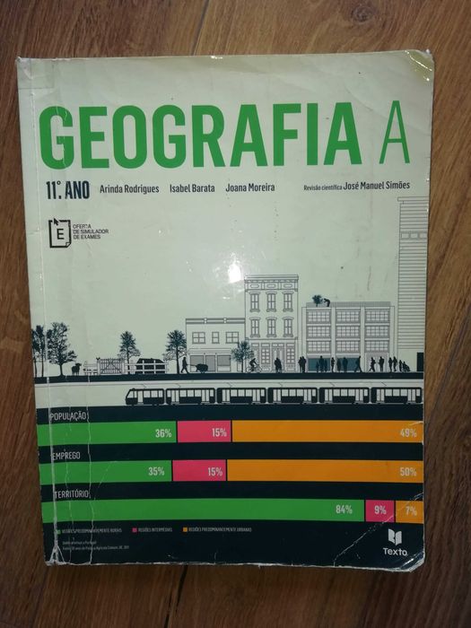 Manual Geografia a 11º ano isbn 9789724749525