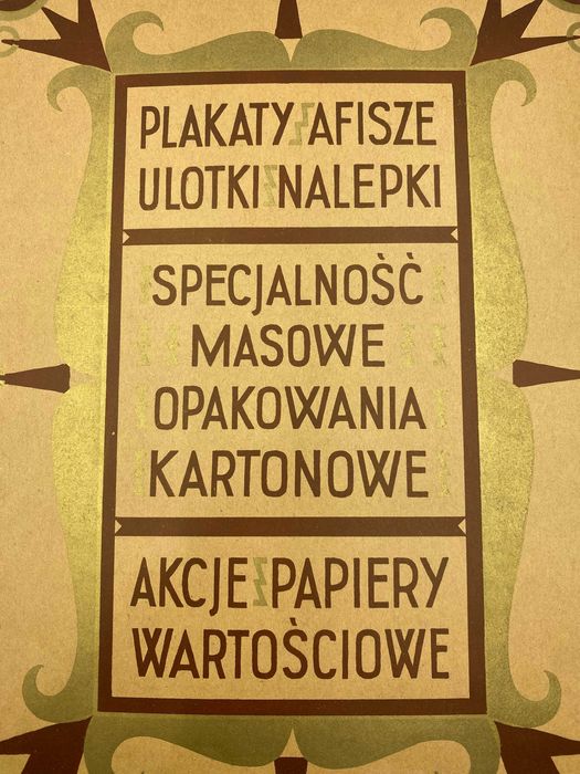 Przedwojenna grafika reklamowa F.K. Ziółkowski i sp Poznań II RP