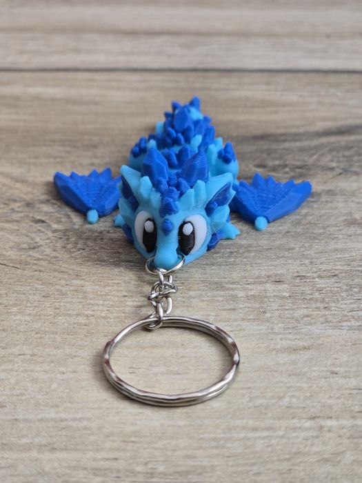 Breloczek Crystal Dragon 3d - Brelok Druk3d fidget Keychain mixGadzet