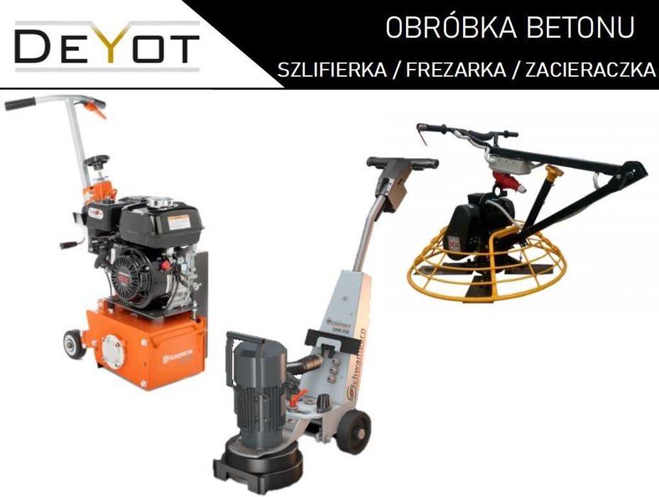 WYNAJEM Frezarka | Szlifierka do betonu | Zacieraczka WYPOŻYCZALNIA