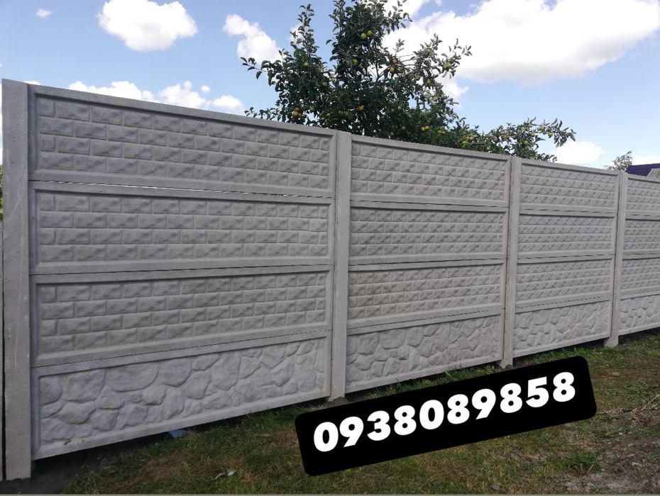 Бетонна Огорожа Евро-Забори Глянцева Залізобетонна Огорожа ЄВРО-ЗАБОР