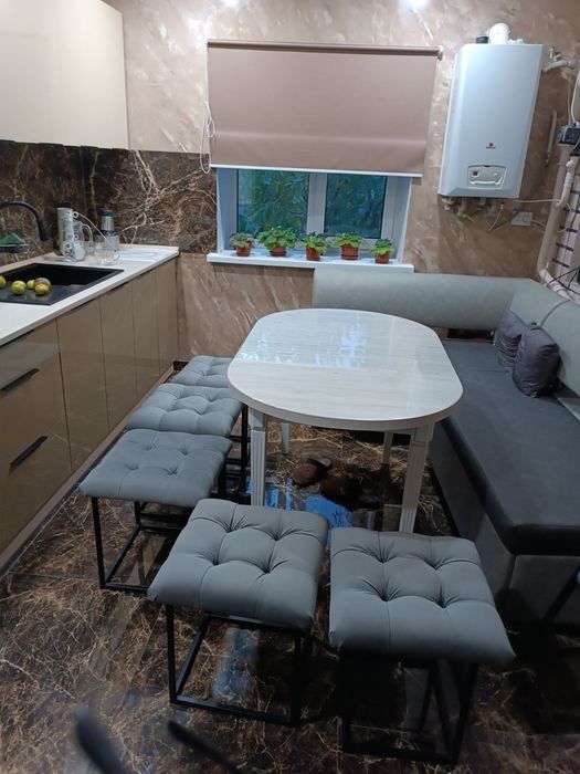 Пуф 5 в 1 сірий велюр пуф Трансформер велюр під замовлення