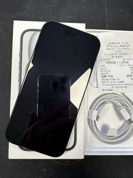 Idealny Iphone 15 256GB Black sklep Centrum Gsm