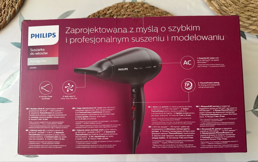 Профессиональный Фен Philips HPS910/00 филипс
