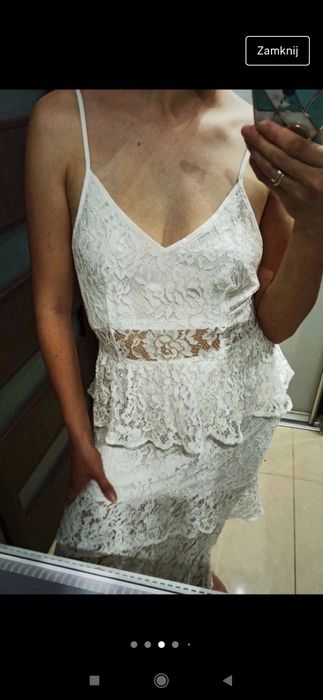 Sukienka Boho koronkowa 38 M