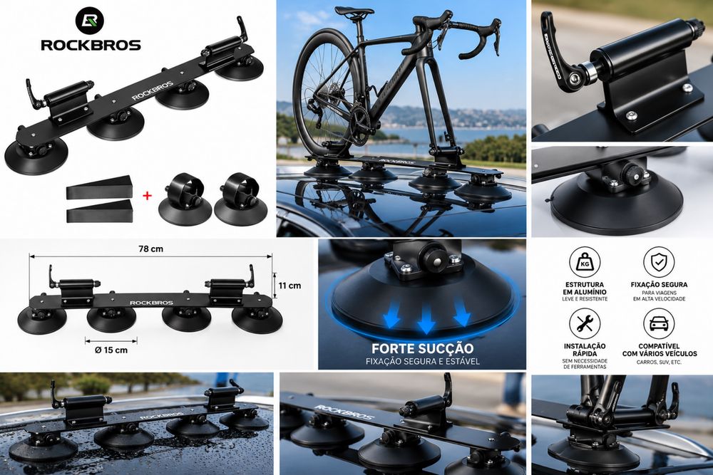 Suporte de Bicicleta para Carro ROCKBROS – Novo!