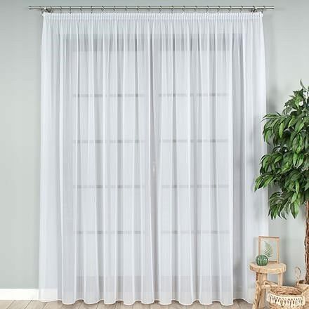 Firana gotowa z woalu wys. 270x350 cm z ołowianką