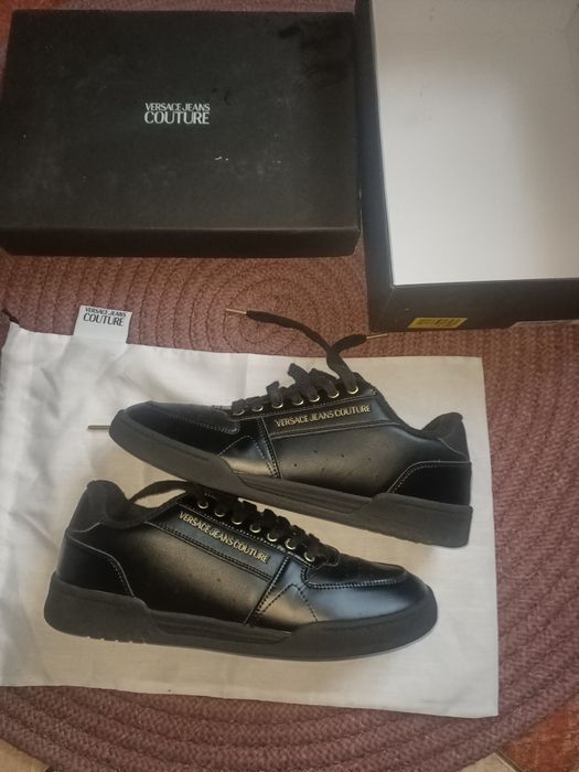 Skórzane sneakersy Versace jeans couture