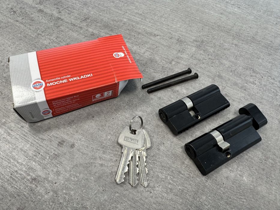 Wkładki drzwiowe GMB zestaw z systemem 1 klucza G45x30