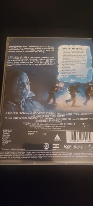 DVD The Thing - veio de outro mundo