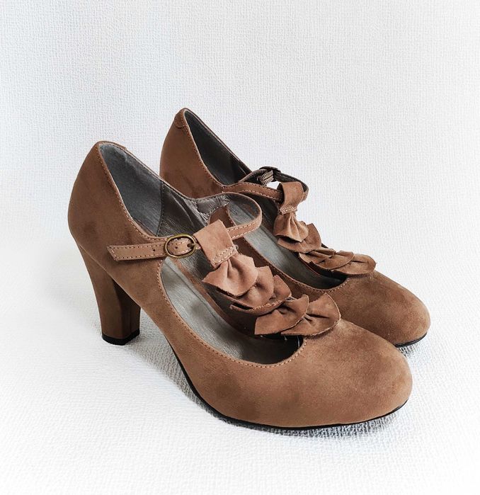 Czółenka damskie buty na obcasie zapinane LA REDOUTE 41 26,3 cm BD0129