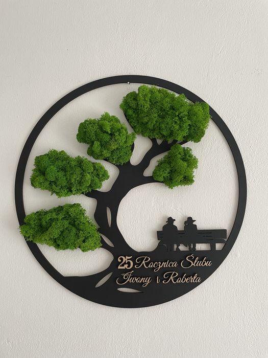 Obraz z chrobotkiem, rocznica ślubu,prezent urodziny