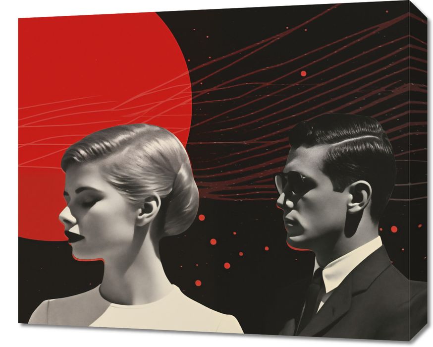 Obraz 60x50cm Futurystyczne Retro Szykany