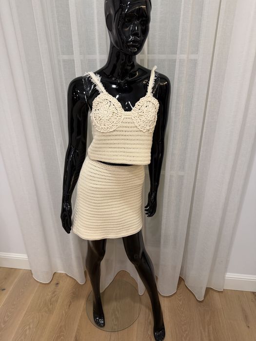 Komplet MASSIMO DUTTI szydełkowy