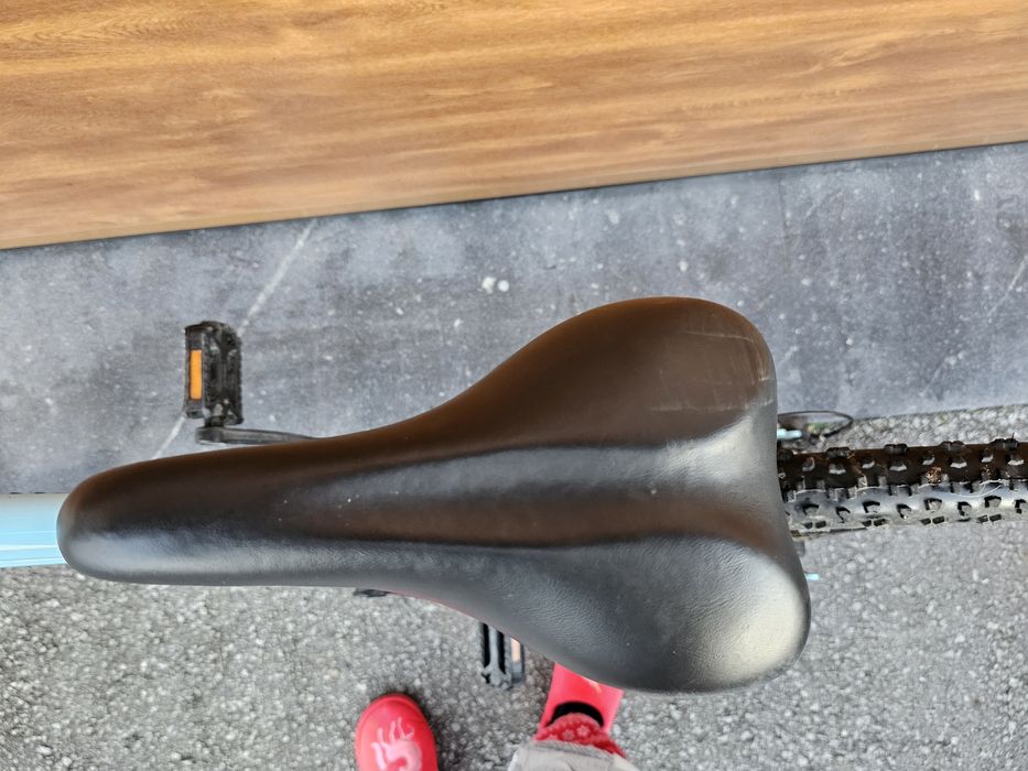 Bicicleta menina como nova azul e Rosa