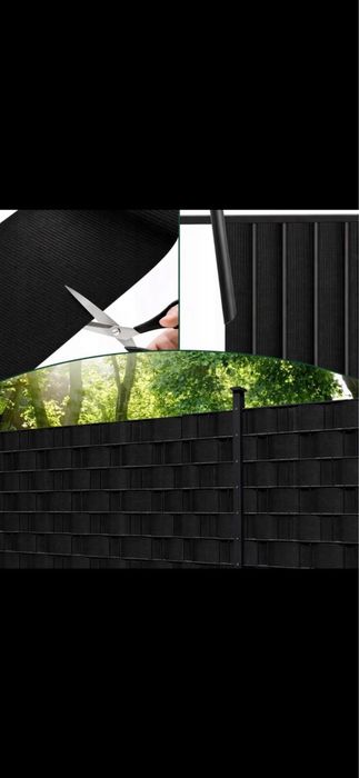8 x Taśma ogrodzeniowa 19cm x 35m kolory kolor czarny klipsy