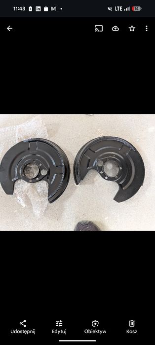 2x Osłony tarczy hamulcowej NTY tył L+P do AUDI A4. B5